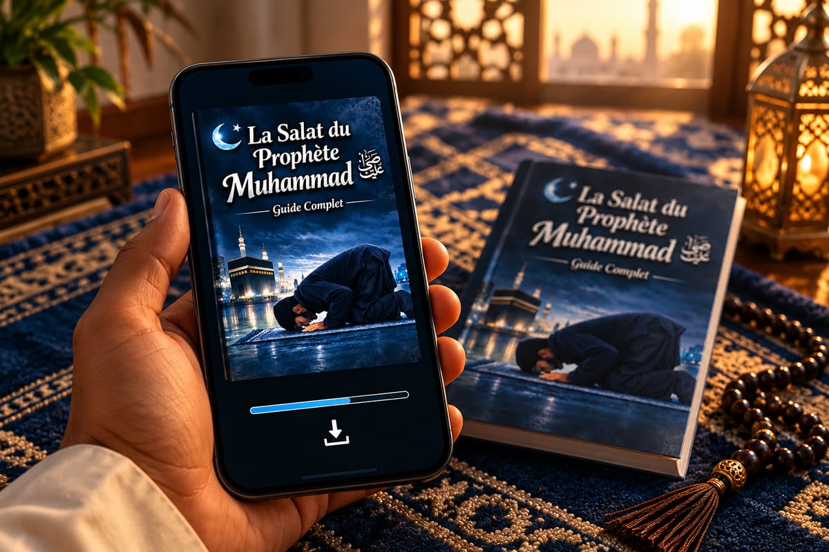 Le guide téléchargé sur un téléphone